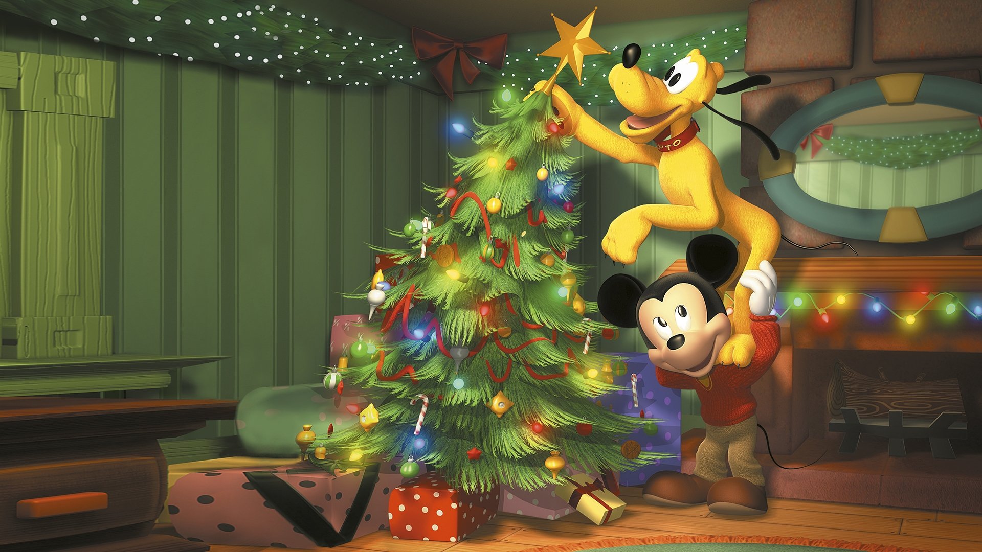 Mickey's Twice Upon a Christmas Background
