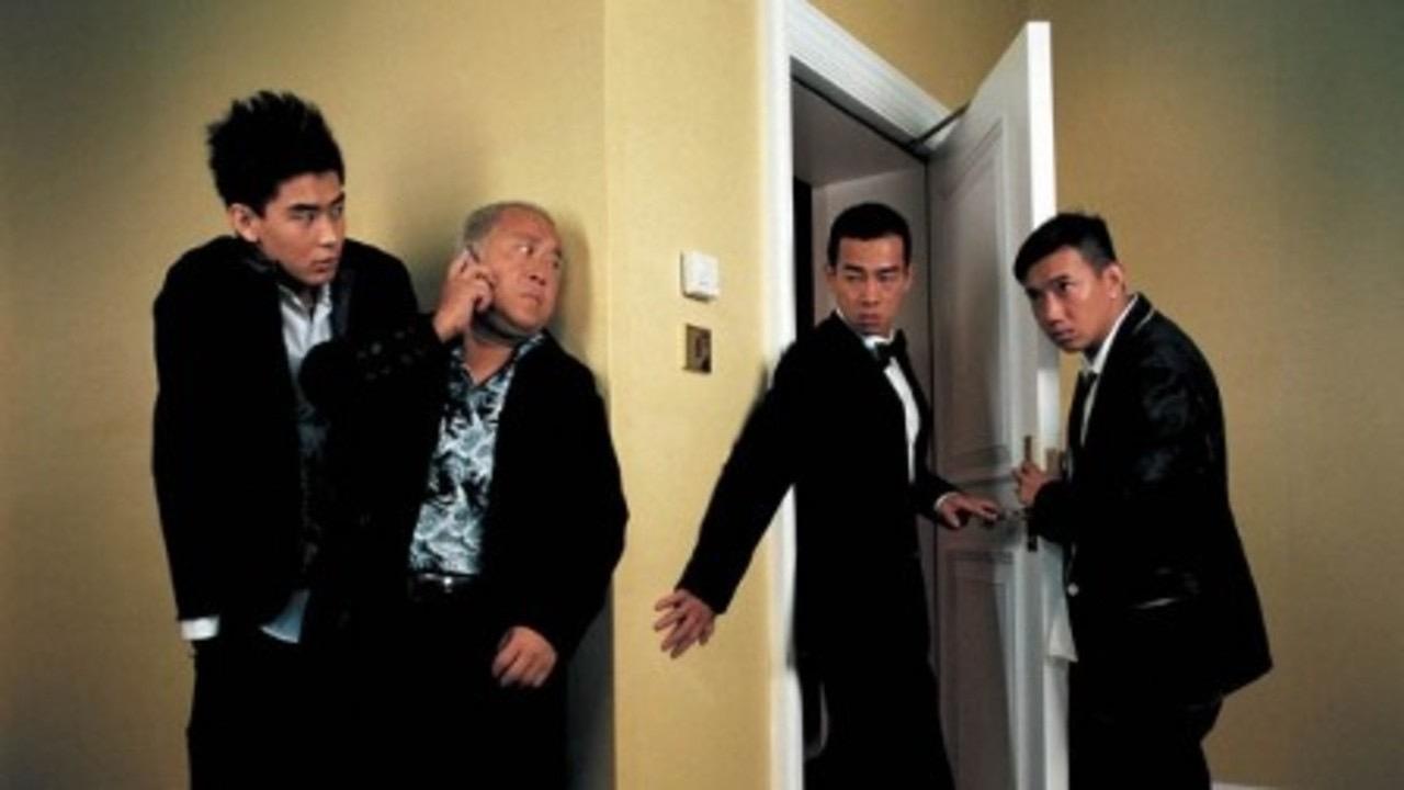 Men Suddenly in Black Background