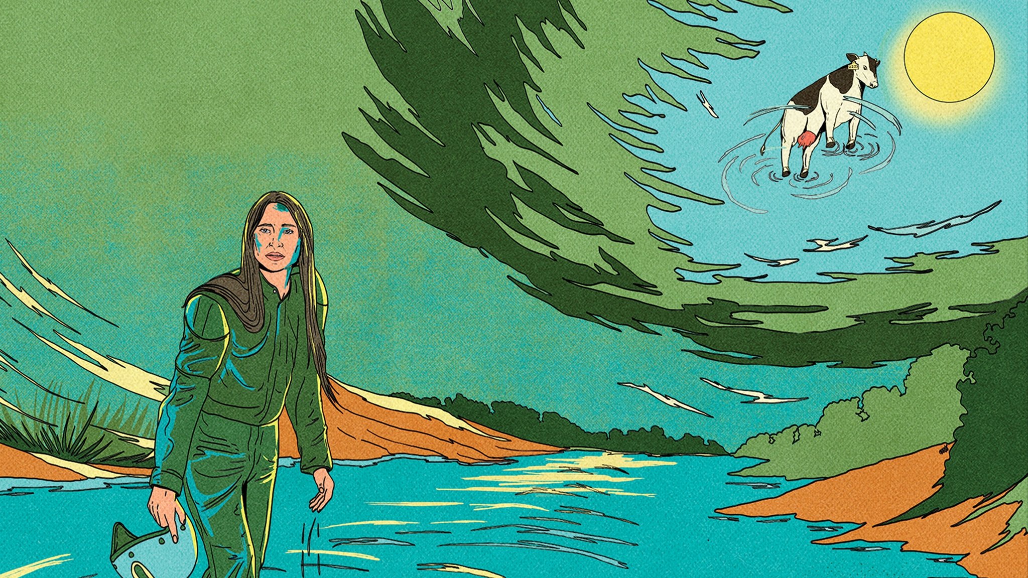 La vaca que canto una cancion sobre el futuro Background