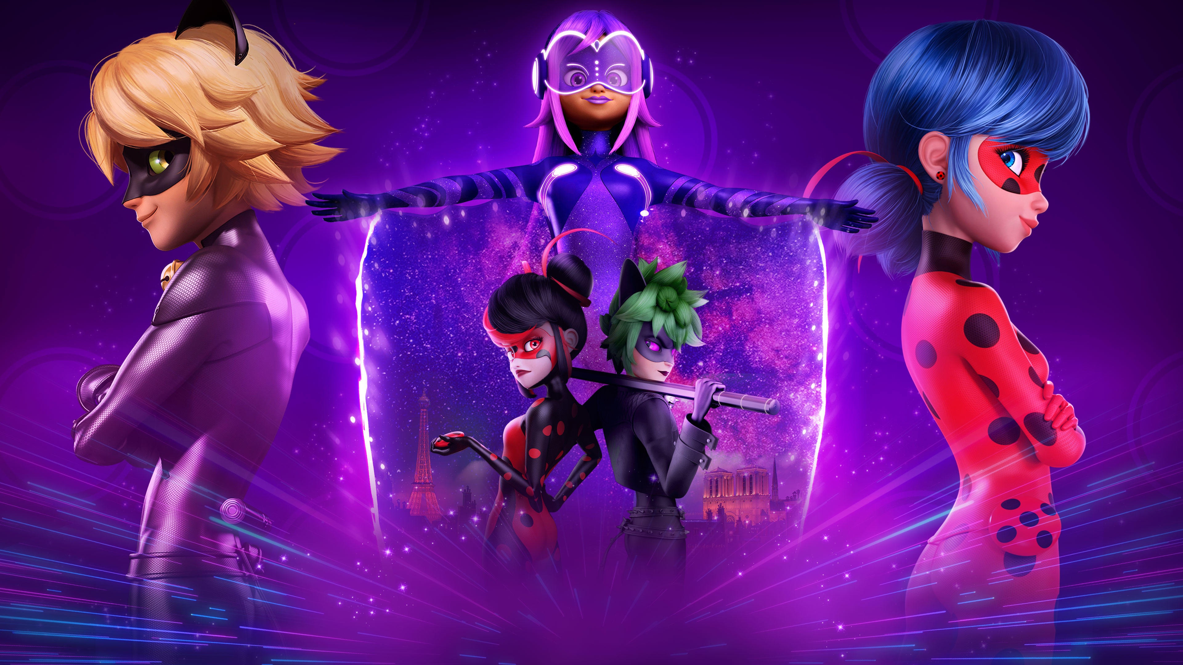 Miraculous World: Paris, Tales of Shadybug and Claw Noir Background