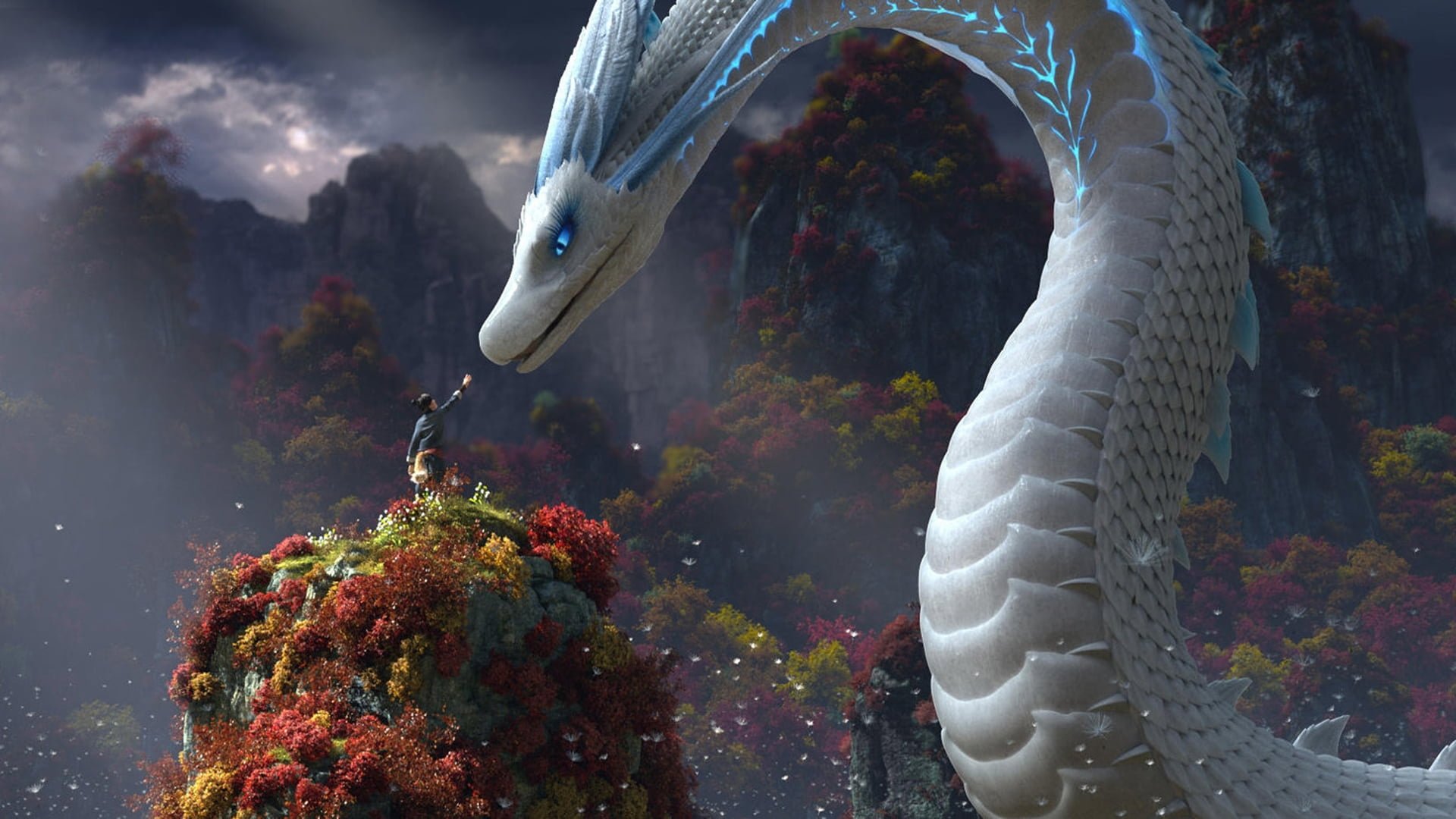 White Snake Background