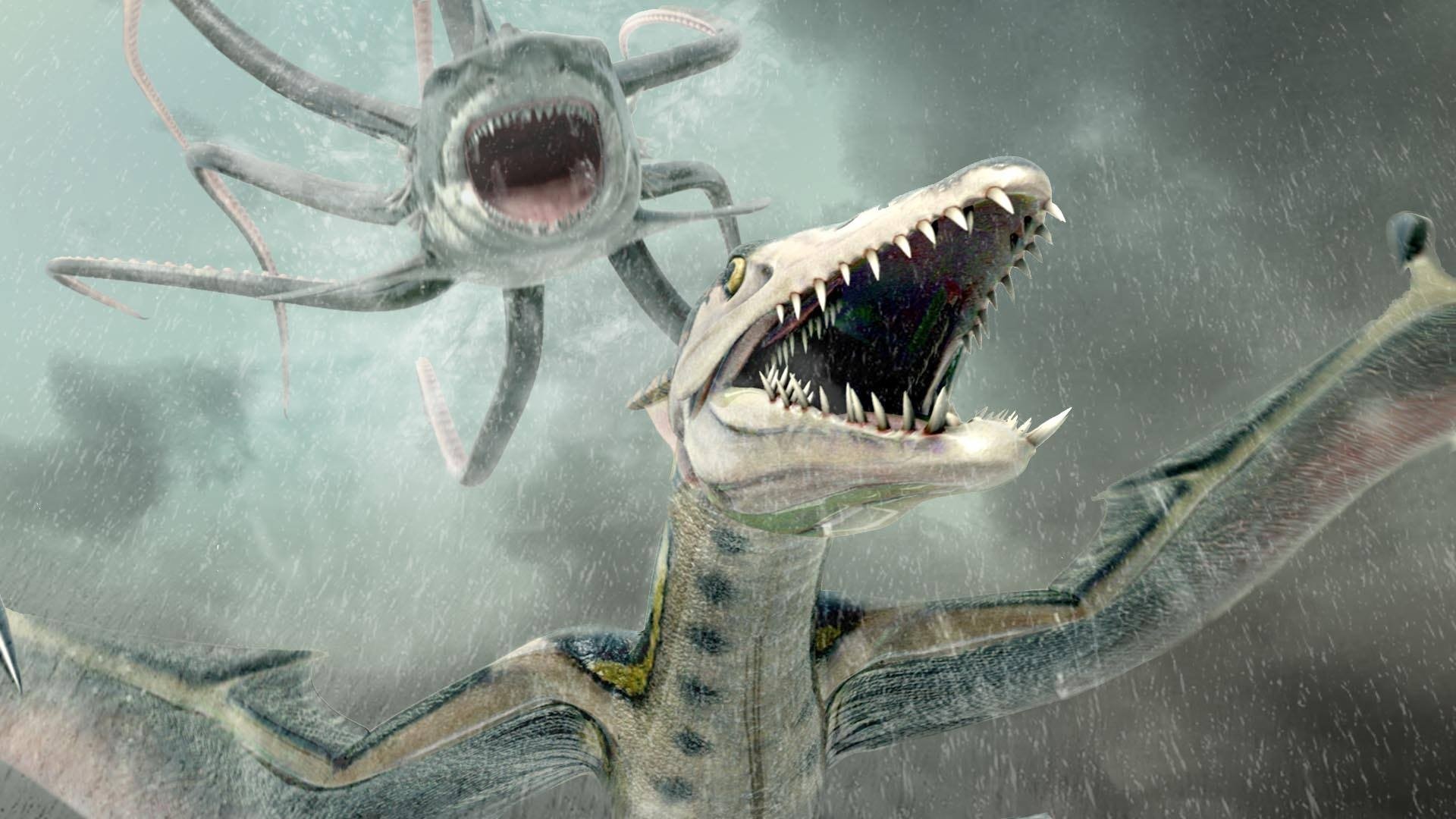 Sharktopus vs. Pteracuda Background