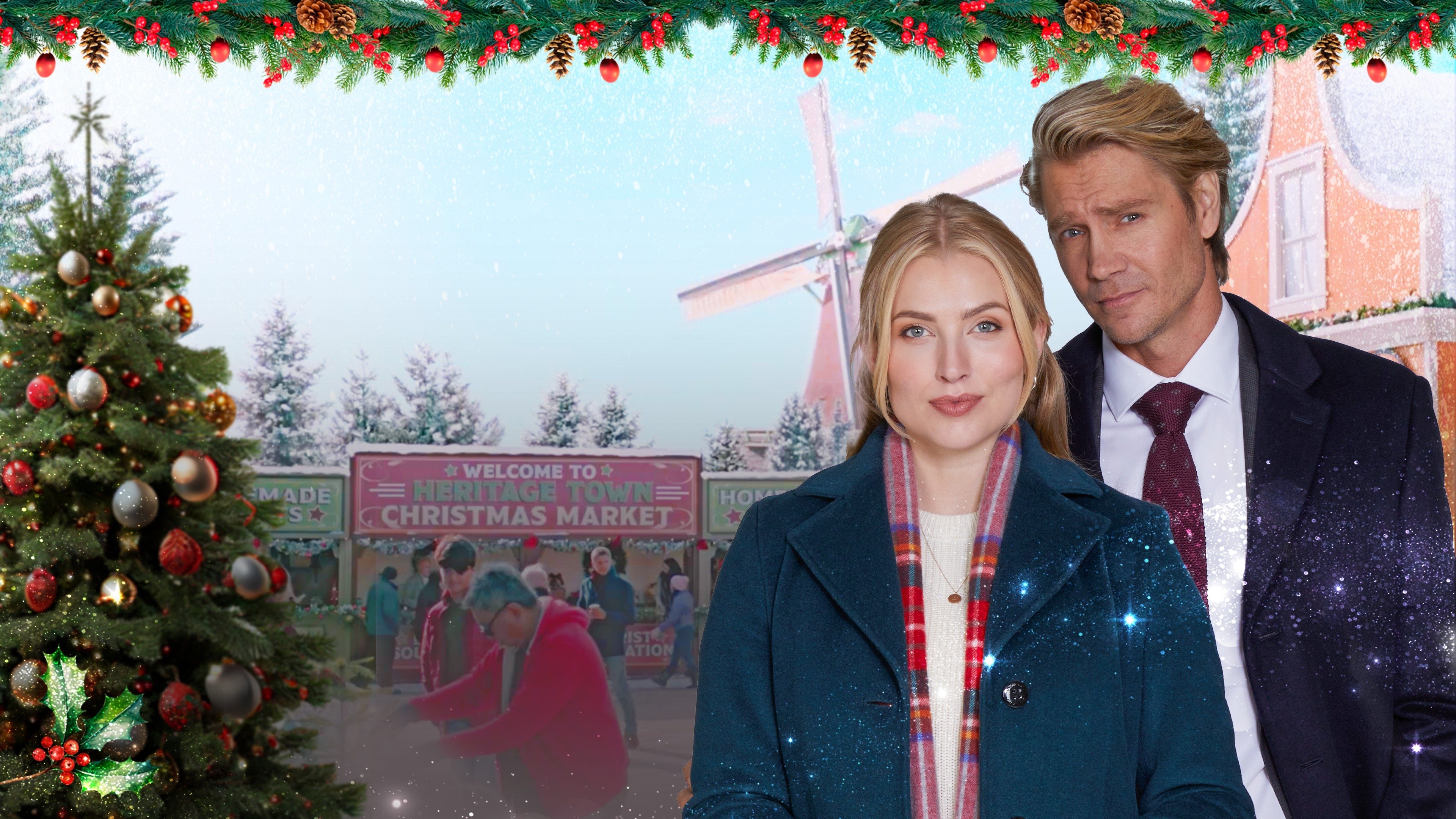 Christmas on Windmill Way Background