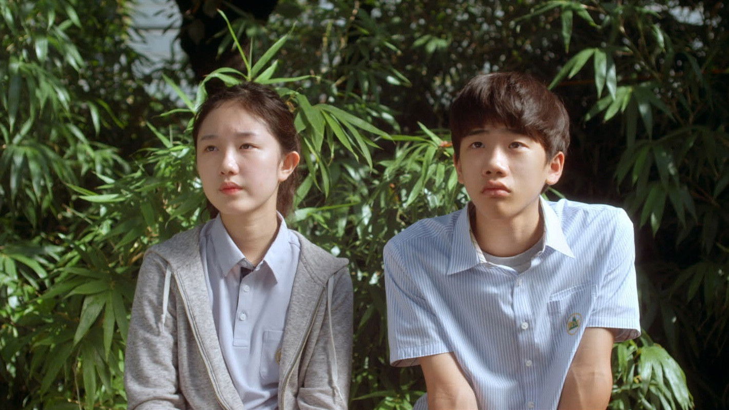 A Boy and Sungreen Background